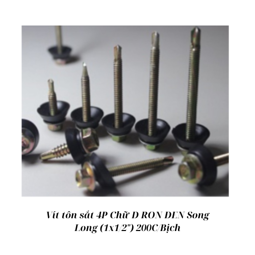 Vít tôn sắt 4P D (1x1/2") ron đen lớn Song Long_B200_T25
