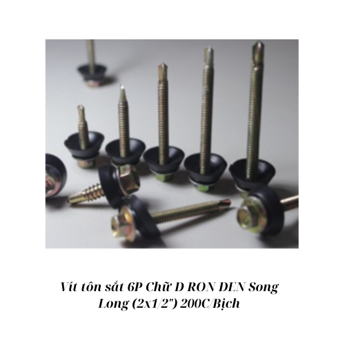 Vít tôn sắt 6P D (2x1/2") ron đen lớn Song Long_B200_T15