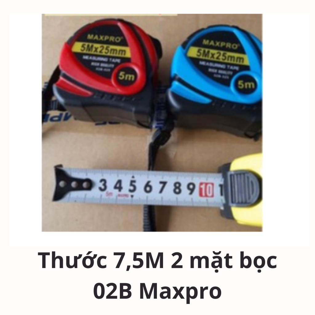 Thước 7,5M 2 mặt bọc 02B Maxpro