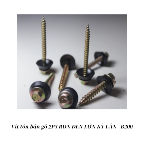 Vít tôn bắn gỗ 2P5 RON ĐEN LỚN KỲ LÂN - B200