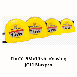 [MRT5VJC11] Thước 5Mx19 số lớn vàng JC11 Maxpro