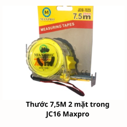 [MRT752MJC16] Thước 7,5M 2 mặt trong JC16 Maxpro