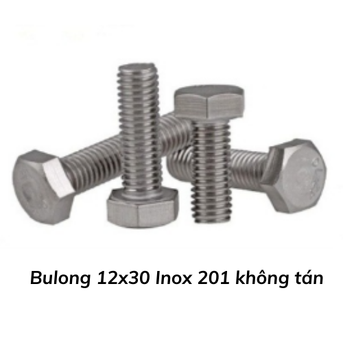 Bulong 12x30 Inox 201 không tán 