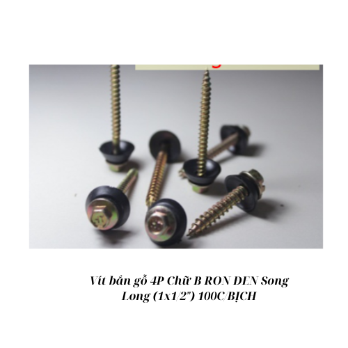 Vít bắn gỗ 4P B (1x1/2") ron đen Song Long_B100