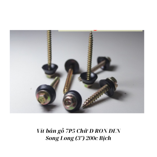 Vít bắn gỗ 7P5 D (3") ron đen lớn Song Long_B200-T13