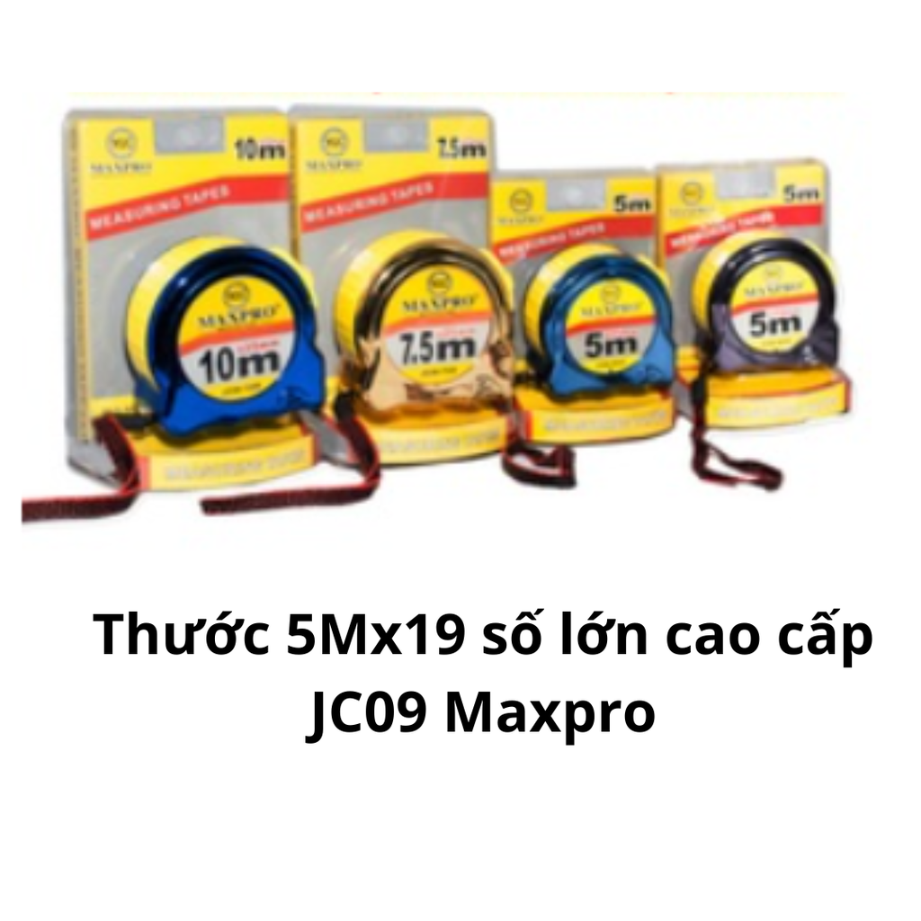 Thước 5Mx19 số lớn cao cấp JC09 Maxpro