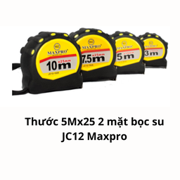 [MRT5252MJC12] Thước 5Mx25 2 mặt bọc su JC12 Maxpro